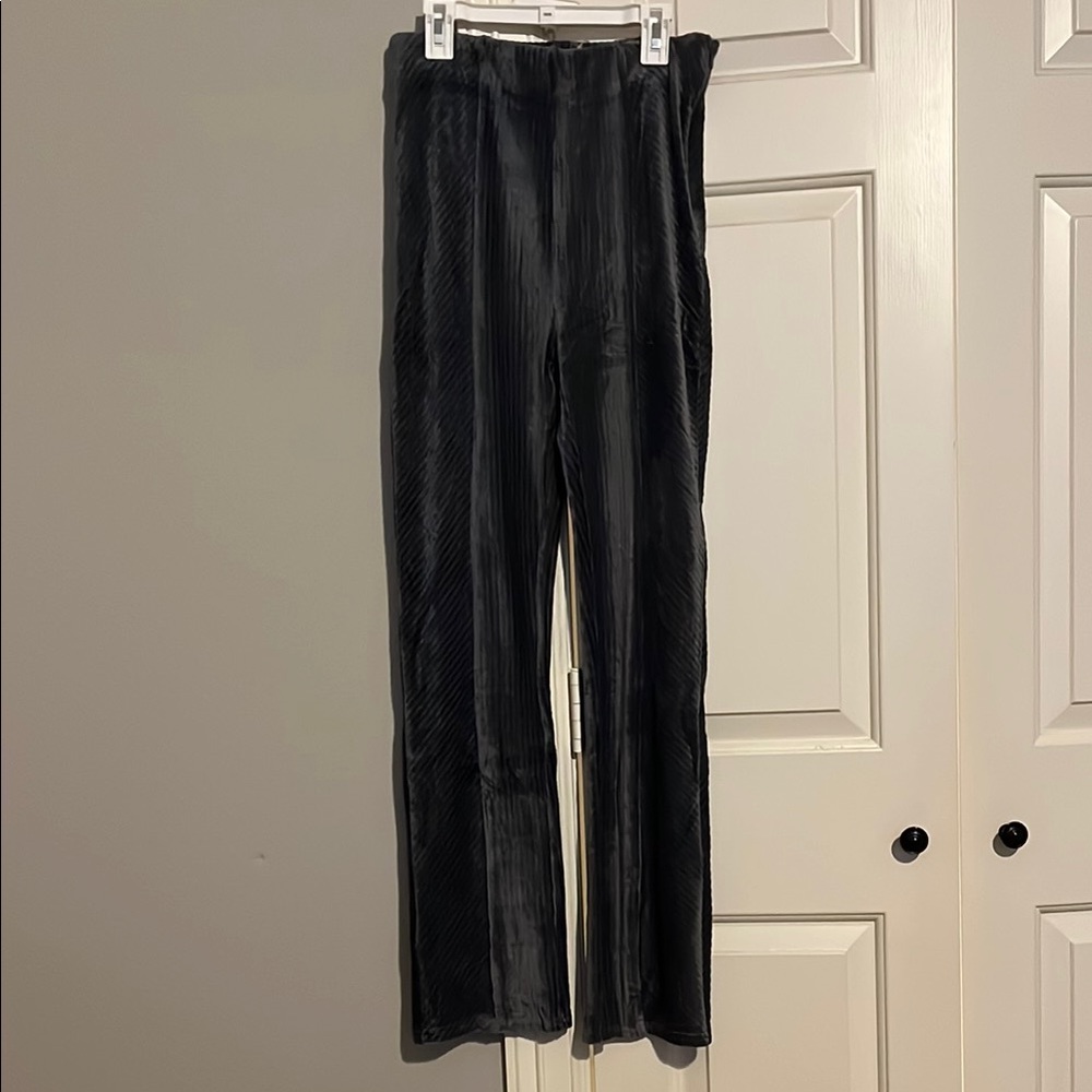 Zara Gray Ribbed Pants